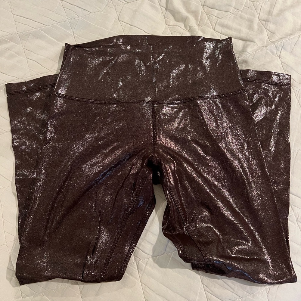 lululemon athletica Metallic Deep Brown High-Waist Leggings